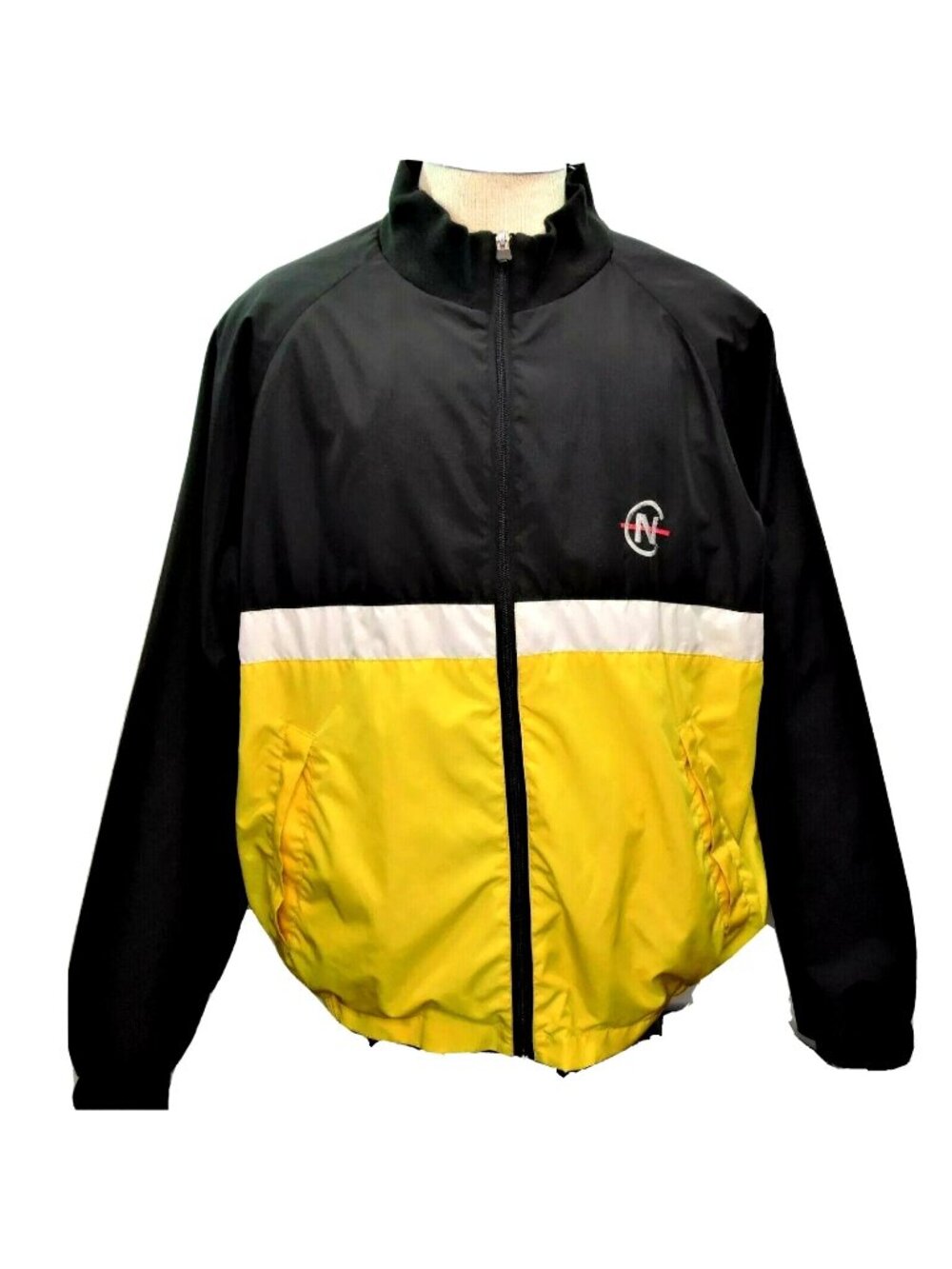 Vintage Men's Nautica Competition Colorblock Windbreaker Jacket Size XLT
